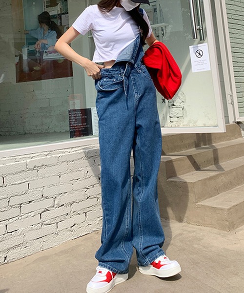 aimoha（アイモハ）の「カジュアルデニムサロペット（サロペット/オーバーオール・レディース・ブラック/ネイビー・X-SMALL/SMALL/MEDIUM/LARGE）」の19枚目の写真