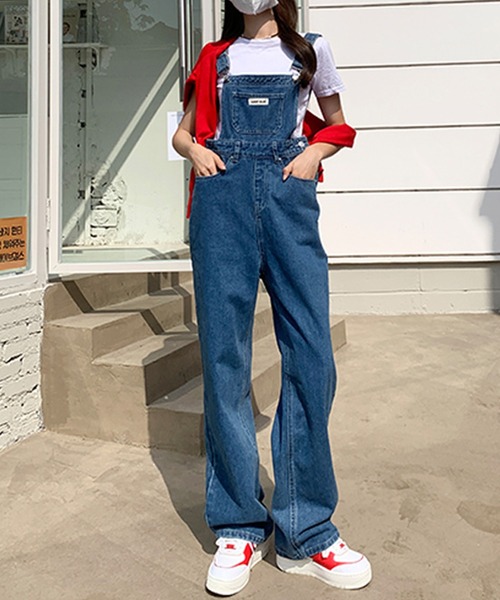 aimoha（アイモハ）の「カジュアルデニムサロペット（サロペット/オーバーオール・レディース・ブラック/ネイビー・X-SMALL/SMALL/MEDIUM/LARGE）」の21枚目の写真