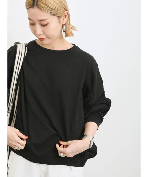 Samansa Mos2 blue（サマンサモスモスブルー）の「切替ドルマンスリーブプルオーバー（Tシャツ/カットソー・レディース・オフホワイト/ベージュ/ブラック・F）」の13枚目の写真