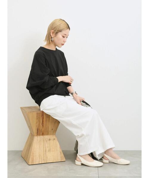 Samansa Mos2 blue（サマンサモスモスブルー）の「切替ドルマンスリーブプルオーバー（Tシャツ/カットソー・レディース・オフホワイト/ベージュ/ブラック・F）」の16枚目の写真