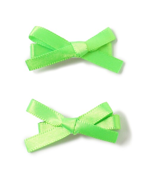 Ray BEAMS（レイビームス）の「Ray BEAMS / ネオンカラー リボン クリップ（その他ヘアアクセサリー・レディース・ピンク/ミント/イエロー・ONE SIZE）」の2枚目の写真