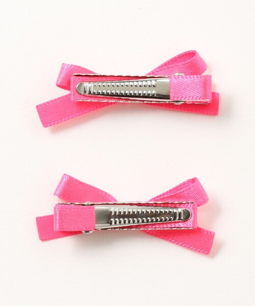 Ray BEAMS（レイビームス）の「Ray BEAMS / ネオンカラー リボン クリップ（その他ヘアアクセサリー・レディース・ピンク/ミント/イエロー・ONE SIZE）」の4枚目の写真