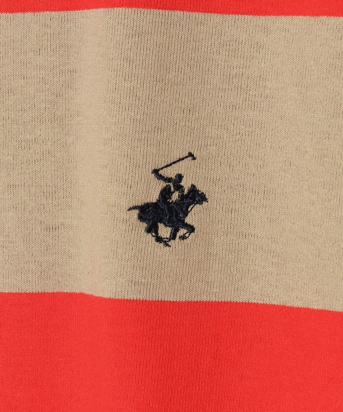 BEVERLY HILLS POLO CLUB(ビバリーヒルズポロクラブ)の「【BEVERLY HILLS POLO CLUB】ボーダーラガーポロ(ポロシャツ・レディース・ダークグリーン/レッド系その他・38)」の10枚目の写真