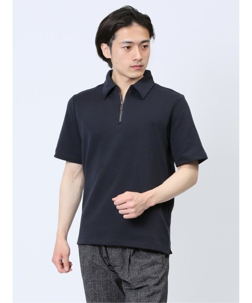 renoma GOLF ブラック パイルポロシャツ renoma GOLF ブラック パイルポロシャツ RENOMA GOLF / PILE