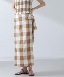 RITA ROW/Checkered pareo skirt