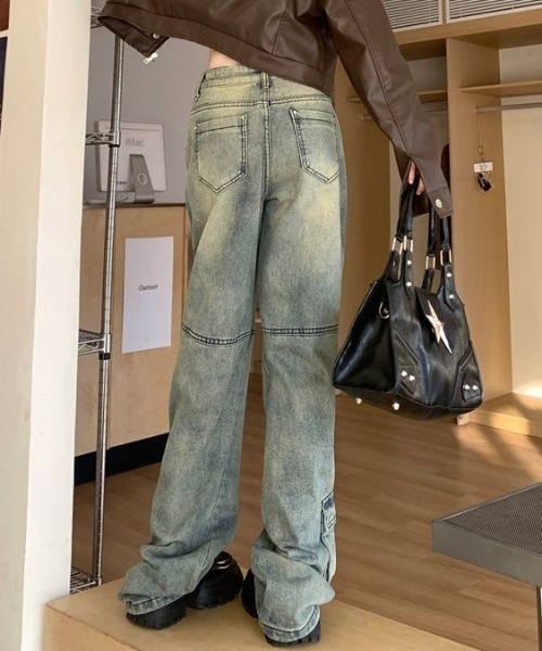 Achic(アシック)の「カーゴジーパン(デニムパンツ・レディース・グレー系その他・M/L/S)」の3枚目の写真
