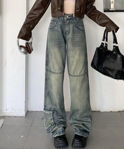 Achic(アシック)の「カーゴジーパン(デニムパンツ・レディース・グレー系その他・M/L/S)」の5枚目の写真