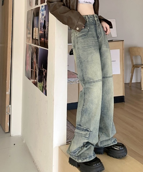 Achic(アシック)の「カーゴジーパン(デニムパンツ・レディース・グレー系その他・M/L/S)」の6枚目の写真