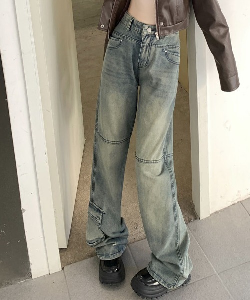 Achic(アシック)の「カーゴジーパン(デニムパンツ・レディース・グレー系その他・M/L/S)」の9枚目の写真