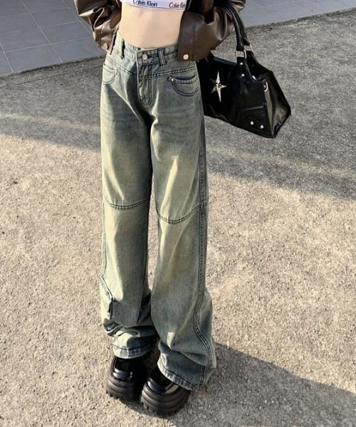 Achic(アシック)の「カーゴジーパン(デニムパンツ・レディース・グレー系その他・M/L/S)」の4枚目の写真