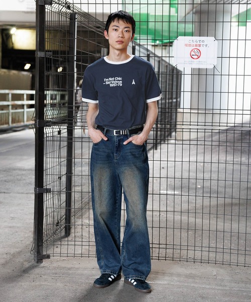 ALAND（エーランド）の「サイズ展開豊富【UNISEX】ALAND／リンガータイトT（Tシャツ/カットソー・レディース・ブラック/ホワイト/ネイビー・SMALL/MEDIUM/LARGE）」の5枚目の写真