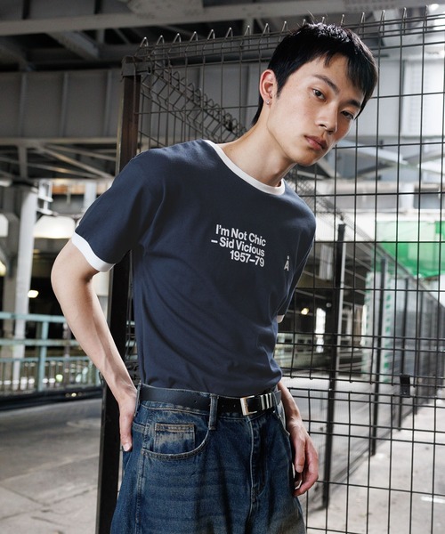 ALAND（エーランド）の「サイズ展開豊富【UNISEX】ALAND／リンガータイトT（Tシャツ/カットソー・レディース・ブラック/ホワイト/ネイビー・SMALL/MEDIUM/LARGE）」の9枚目の写真