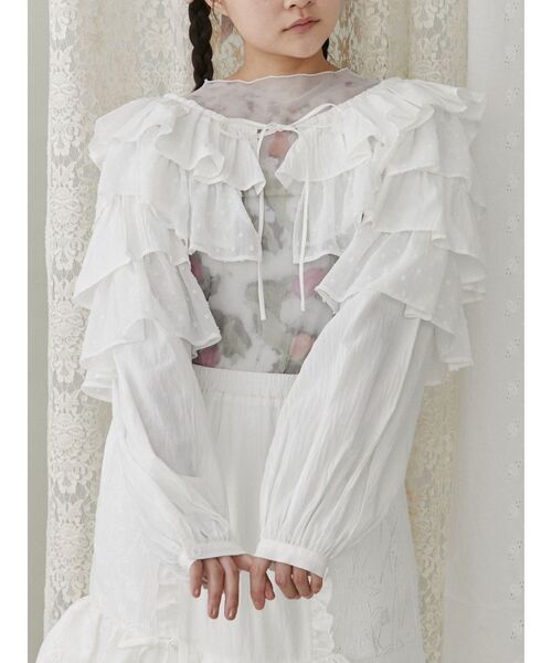 【セール】ティアードショートTOPS（シャツ/ブラウス）｜merry jenny（メリージェニー）