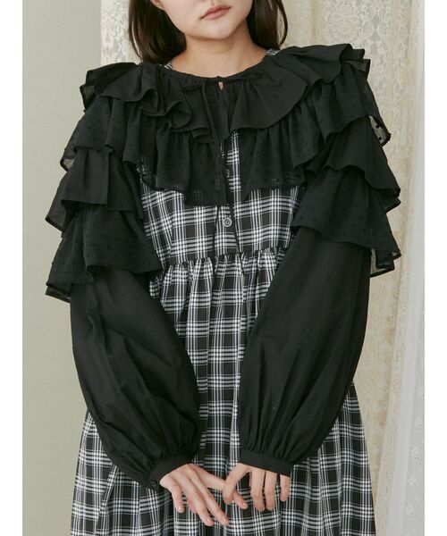 【セール】ティアードショートTOPS（シャツ/ブラウス）｜merry jenny（メリージェニー）