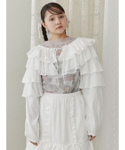 【セール】ティアードショートTOPS（シャツ/ブラウス）｜merry jenny（メリージェニー）