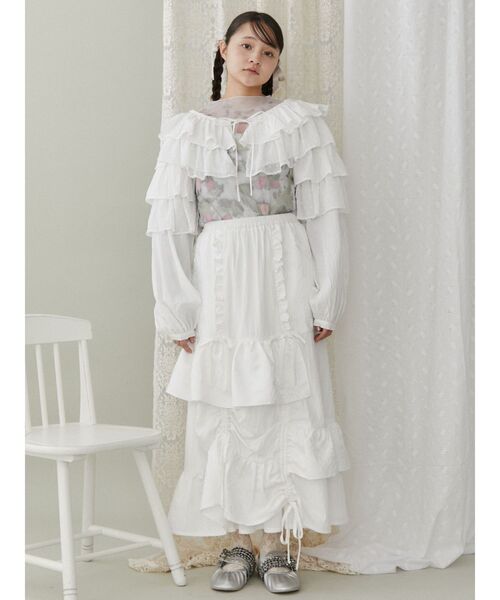 【セール】ティアードショートTOPS（シャツ/ブラウス）｜merry jenny（メリージェニー）