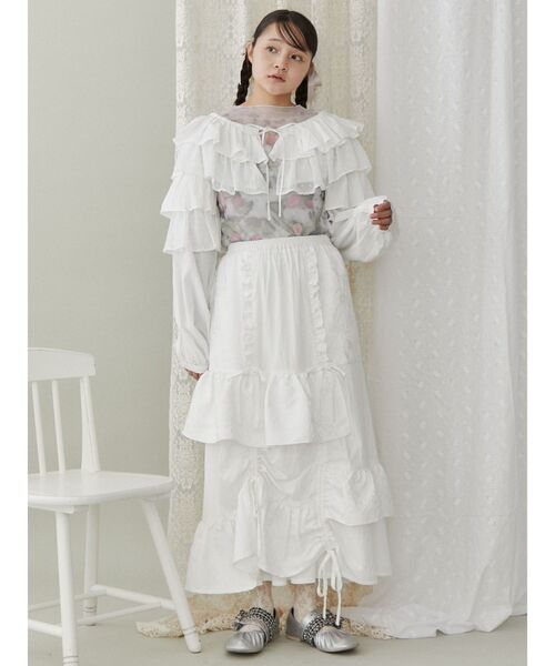 【セール】ティアードショートTOPS（シャツ/ブラウス）｜merry jenny（メリージェニー）