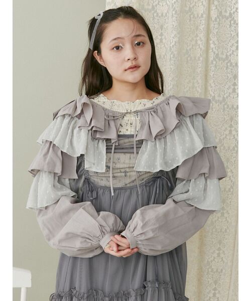 【セール】ティアードショートTOPS（シャツ/ブラウス）｜merry jenny（メリージェニー）