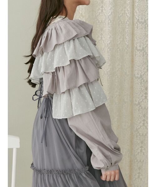 【セール】ティアードショートTOPS（シャツ/ブラウス）｜merry jenny（メリージェニー）