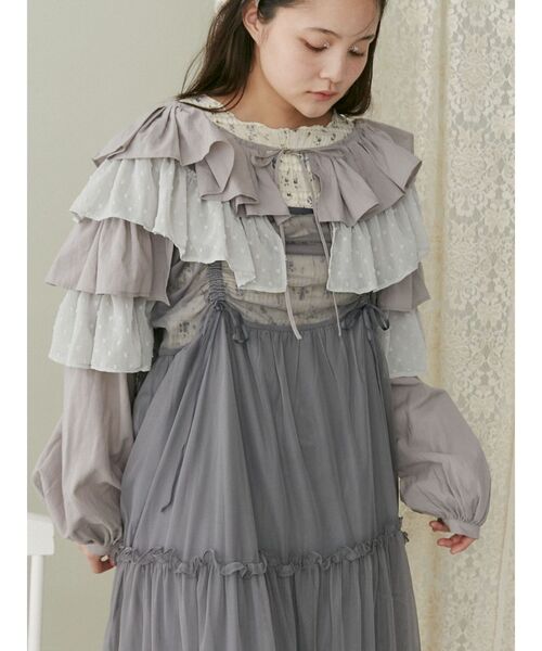 【セール】ティアードショートTOPS（シャツ/ブラウス）｜merry jenny（メリージェニー）