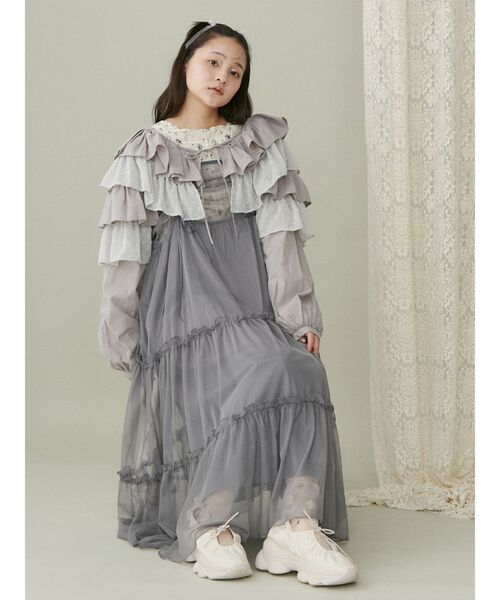 【セール】ティアードショートTOPS（シャツ/ブラウス）｜merry jenny（メリージェニー）