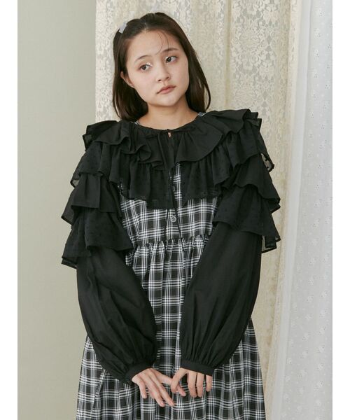 【セール】ティアードショートTOPS（シャツ/ブラウス）｜merry jenny（メリージェニー）