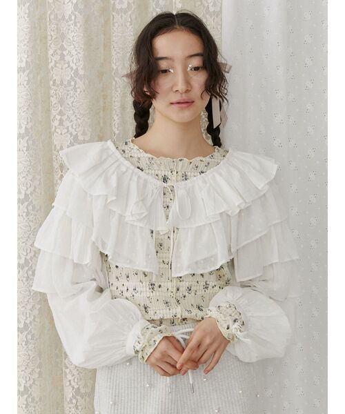 【セール】ティアードショートTOPS（シャツ/ブラウス）｜merry jenny（メリージェニー）