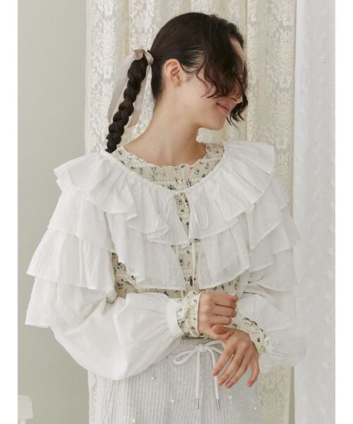 【セール】ティアードショートTOPS（シャツ/ブラウス）｜merry jenny（メリージェニー）