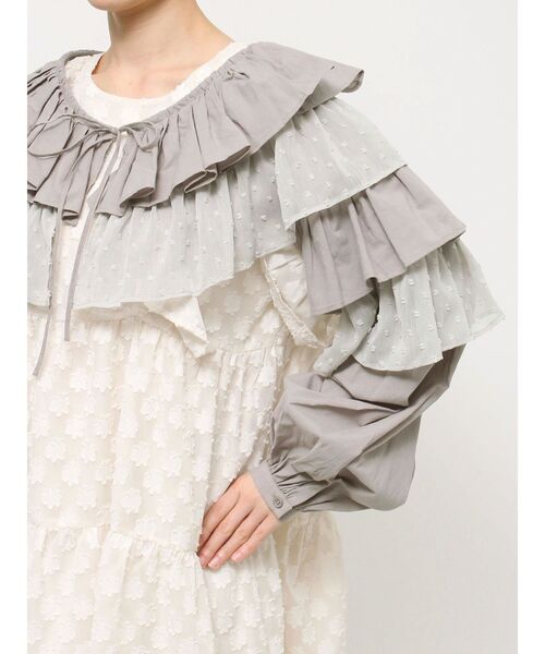 【セール】ティアードショートTOPS（シャツ/ブラウス）｜merry jenny（メリージェニー）