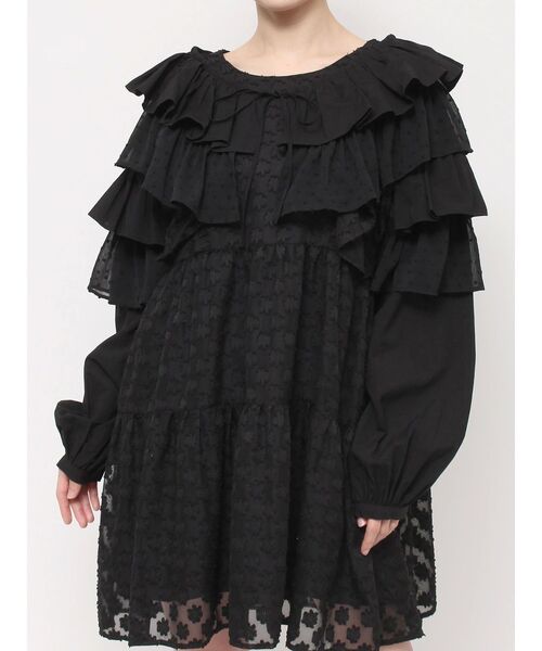 【セール】ティアードショートTOPS（シャツ/ブラウス）｜merry jenny（メリージェニー）