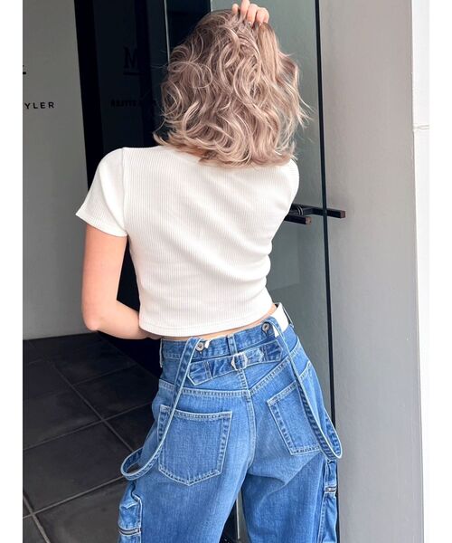 GYDA(ジェイダ)の「SUNBATHINGブリーチSHORT Tシャツ(Tシャツ/カットソー・レディース・イエロー/オフホワイト/ブラック・FREE)」の19枚目の写真