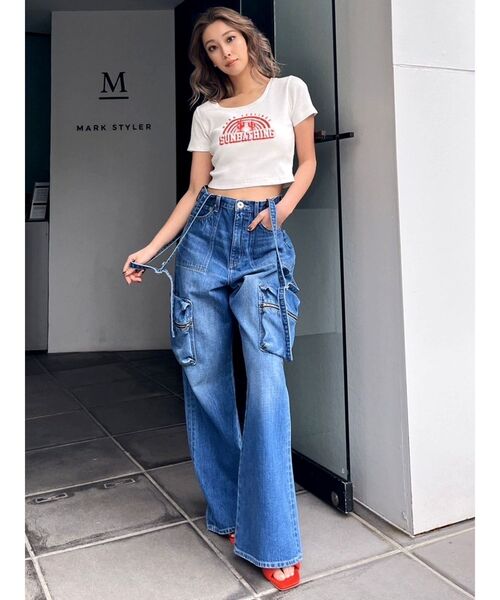 GYDA(ジェイダ)の「SUNBATHINGブリーチSHORT Tシャツ(Tシャツ/カットソー・レディース・イエロー/オフホワイト/ブラック・FREE)」の16枚目の写真