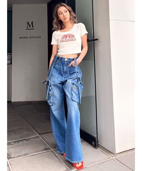 GYDA(ジェイダ)の「SUNBATHINGブリーチSHORT Tシャツ(Tシャツ/カットソー・レディース・イエロー/オフホワイト/ブラック・FREE)」の15枚目の写真
