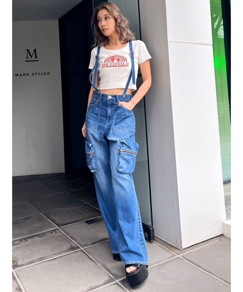 GYDA(ジェイダ)の「SUNBATHINGブリーチSHORT Tシャツ(Tシャツ/カットソー・レディース・イエロー/オフホワイト/ブラック・FREE)」の11枚目の写真