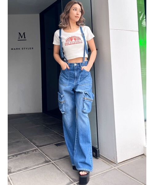 GYDA(ジェイダ)の「SUNBATHINGブリーチSHORT Tシャツ(Tシャツ/カットソー・レディース・イエロー/オフホワイト/ブラック・FREE)」の10枚目の写真