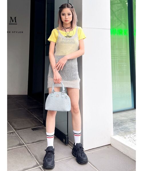 GYDA(ジェイダ)の「SUNBATHINGブリーチSHORT Tシャツ(Tシャツ/カットソー・レディース・イエロー/オフホワイト/ブラック・FREE)」の21枚目の写真