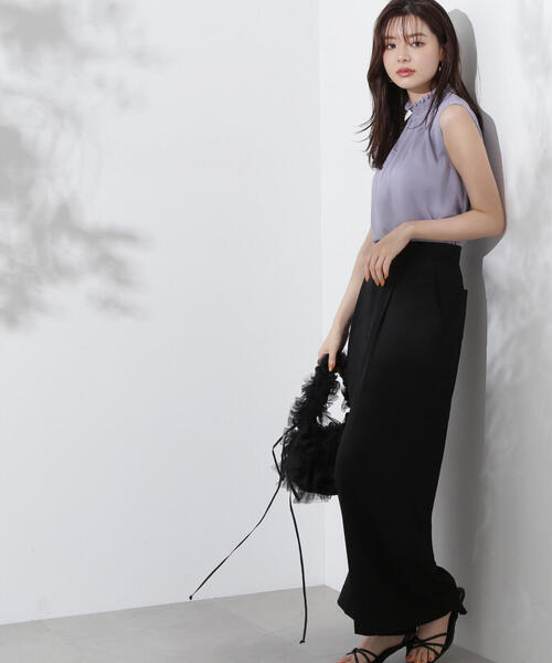 PROPORTION BODY DRESSING（プロポーションボディドレッシング）の「ナチュラルタックパンツ / 1214230600（その他パンツ・レディース・ブラック/オフホワイト・SMALL/MEDIUM）」の22枚目の写真