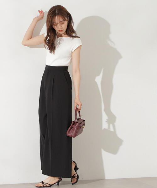 PROPORTION BODY DRESSING（プロポーションボディドレッシング）の「ナチュラルタックパンツ / 1214230600（その他パンツ・レディース・ブラック/オフホワイト・SMALL/MEDIUM）」の16枚目の写真