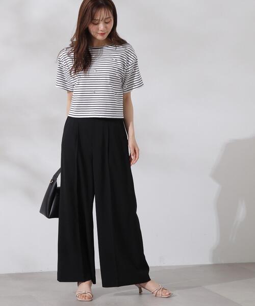 PROPORTION BODY DRESSING（プロポーションボディドレッシング）の「ナチュラルタックパンツ / 1214230600（その他パンツ・レディース・ブラック/オフホワイト・SMALL/MEDIUM）」の8枚目の写真