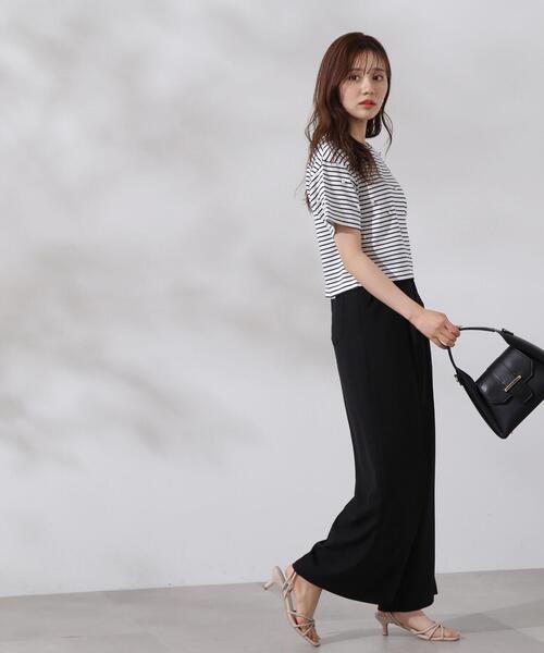 PROPORTION BODY DRESSING（プロポーションボディドレッシング）の「ナチュラルタックパンツ / 1214230600（その他パンツ・レディース・ブラック/オフホワイト・SMALL/MEDIUM）」の9枚目の写真