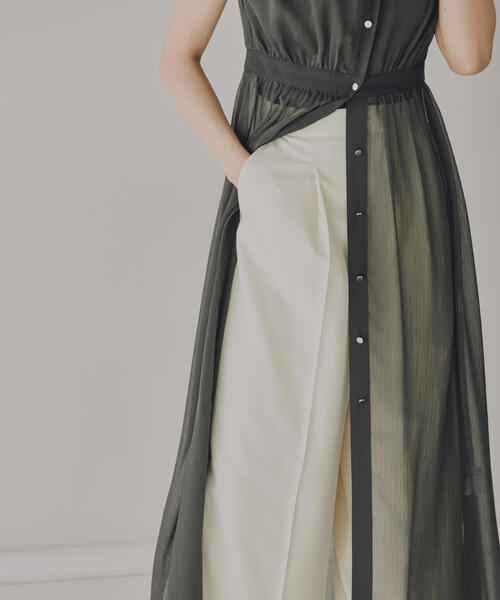 PROPORTION BODY DRESSING（プロポーションボディドレッシング）の「ナチュラルタックパンツ / 1214230600（その他パンツ・レディース・ブラック/オフホワイト・SMALL/MEDIUM）」の3枚目の写真