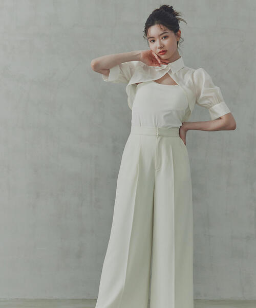 PROPORTION BODY DRESSING（プロポーションボディドレッシング）の「ナチュラルタックパンツ / 1214230600（その他パンツ・レディース・ブラック/オフホワイト・SMALL/MEDIUM）」の5枚目の写真