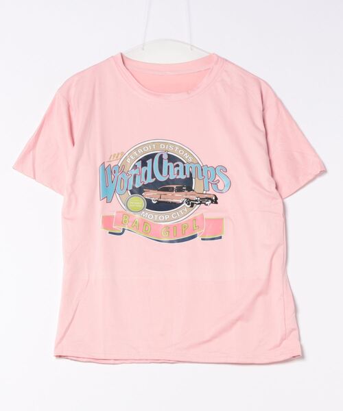 MAISON DE THERESE（メゾン ド テレーズ）の「ビッグサイズ　プリントTシャツ（Tシャツ/カットソー・レディース・ブラック/パープル/ホワイト/ピンク・M/L）」の19枚目の写真