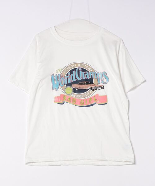 MAISON DE THERESE（メゾン ド テレーズ）の「ビッグサイズ　プリントTシャツ（Tシャツ/カットソー・レディース・ブラック/パープル/ホワイト/ピンク・M/L）」の20枚目の写真