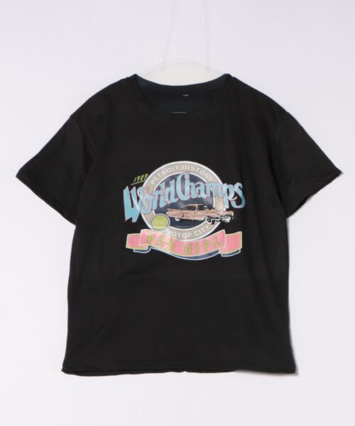 MAISON DE THERESE（メゾン ド テレーズ）の「ビッグサイズ　プリントTシャツ（Tシャツ/カットソー・レディース・ブラック/パープル/ホワイト/ピンク・M/L）」の21枚目の写真