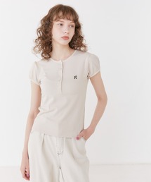 RUBY AND YOU | ヘンリーネックリブTシャツ(Tシャツ/カットソー)