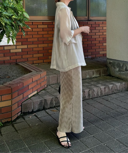 y/m by misato（イムバイミサト）の「ニュアンスプリーツスカート（スカート・レディース・チャコールグレー/グレイッシュベージュ/ブラック・FREE）」の15枚目の写真