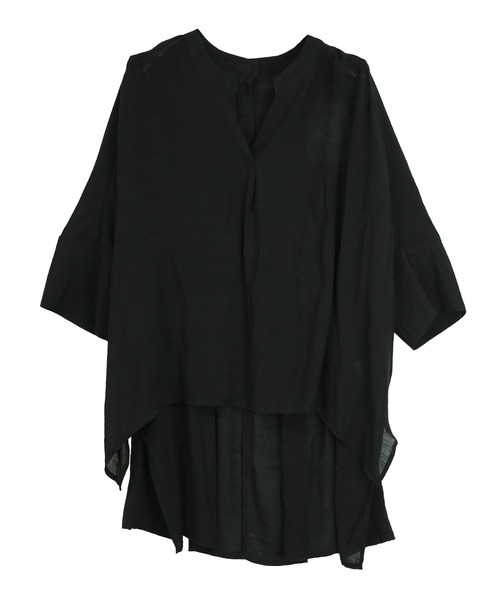 and it_（アンドイット）の「接触冷感スラブバックロングシャツ（シャツ/ブラウス・レディース・ベージュ/オフホワイト/ブラック/カーキ・M-L）」の13枚目の写真