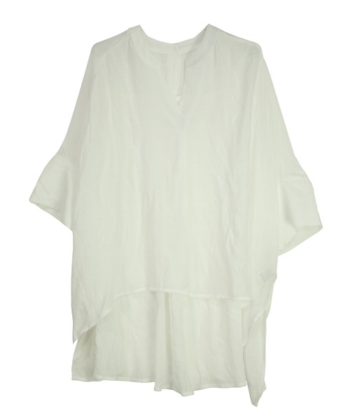 and it_（アンドイット）の「接触冷感スラブバックロングシャツ（シャツ/ブラウス・レディース・ベージュ/オフホワイト/ブラック/カーキ・M-L）」の12枚目の写真