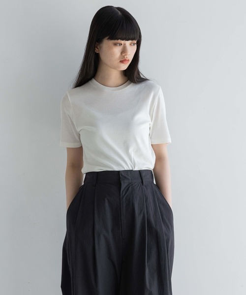 yuw(ユウ)の「シアーガーゼTee 134970(Tシャツ/カットソー・レディース・ブラック/ピンク/ホワイト・LARGE/MEDIUM)」の1枚目の写真